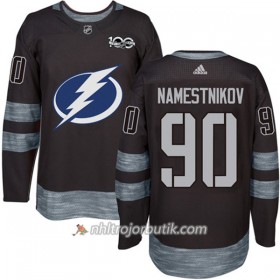 Män Ishockey Tampa Bay Lightning Tröja Vladislav Namestnikov 90 1917-2017 100th Anniversary Adidas Svart Authentic